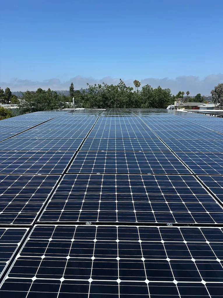 Solar panel cleaning San Diego rooftop